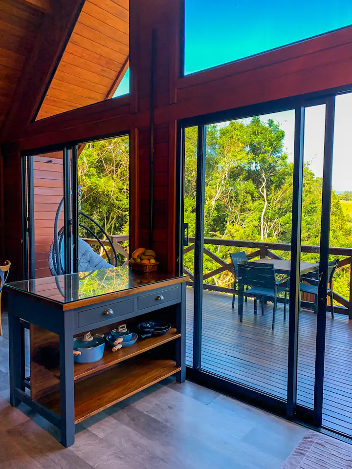 Cozinha integrada ao deck